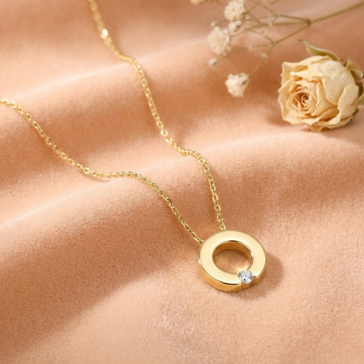 DOOSTI Damen Collier 333/- Gelbgold - Kreisglanz
