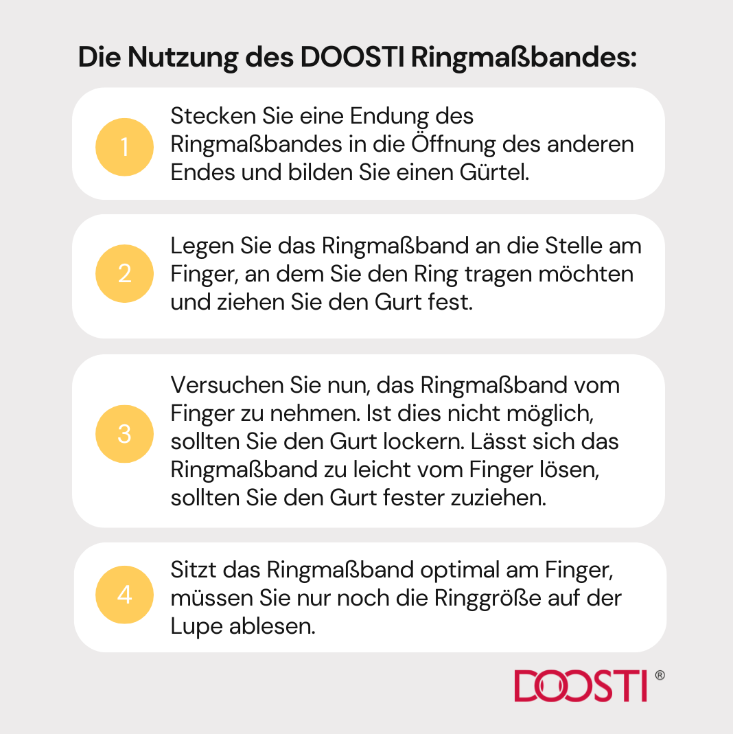DOOSTI Ringmaßband – Zum Messen der Ringgröße