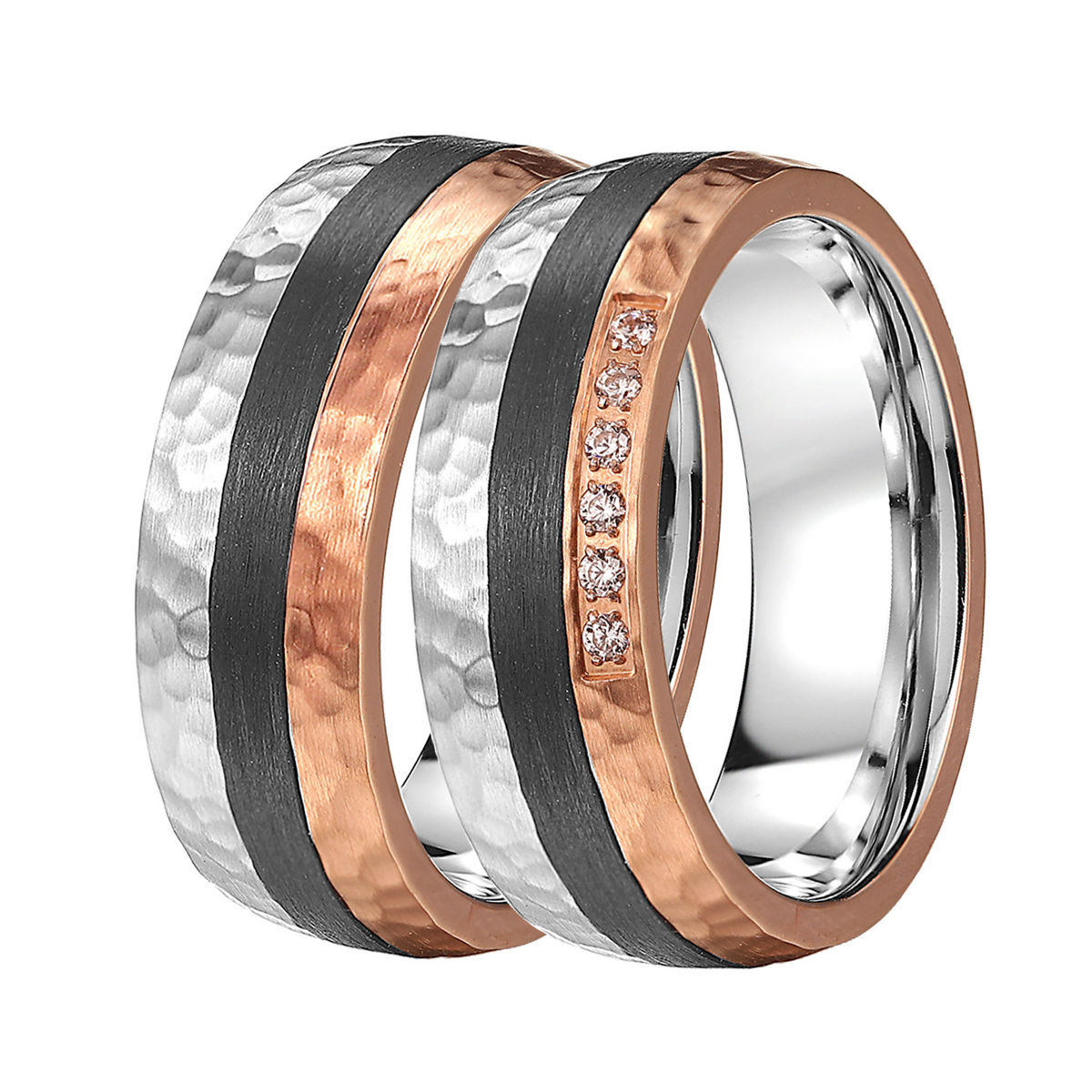 DOOSTI Partnerring / Trauring - STRONG BICOLOR Carbon