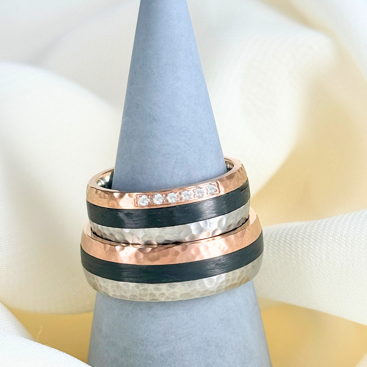 DOOSTI Partnerring / Trauring - STRONG BICOLOR Carbon