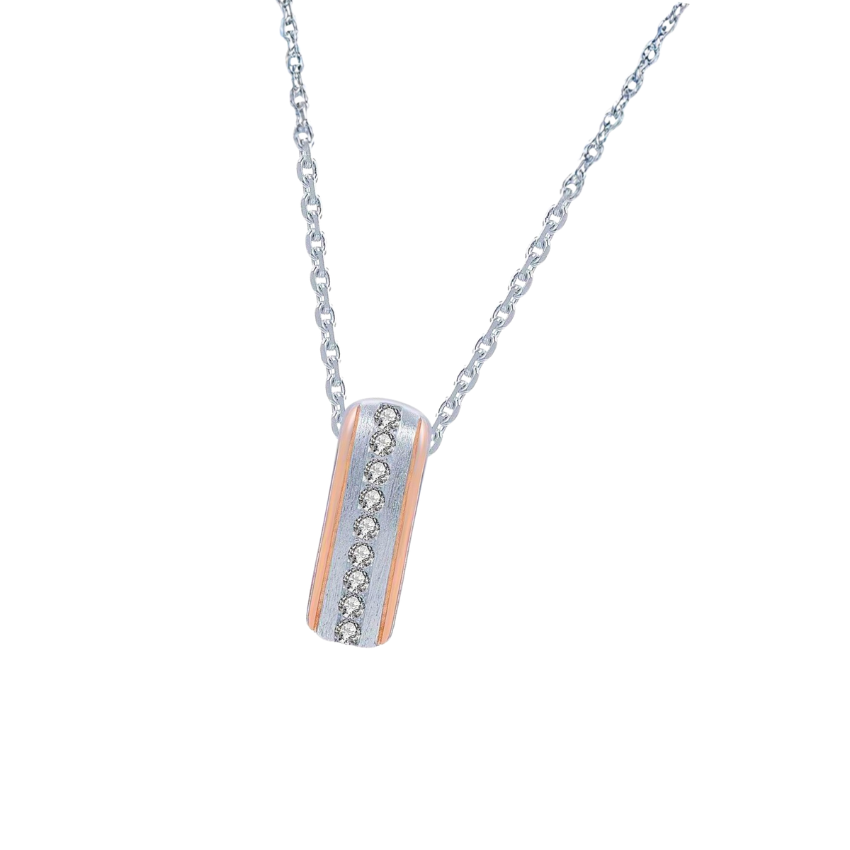 DOOSTI Damen Collier 925/Silber - Line Bicolor