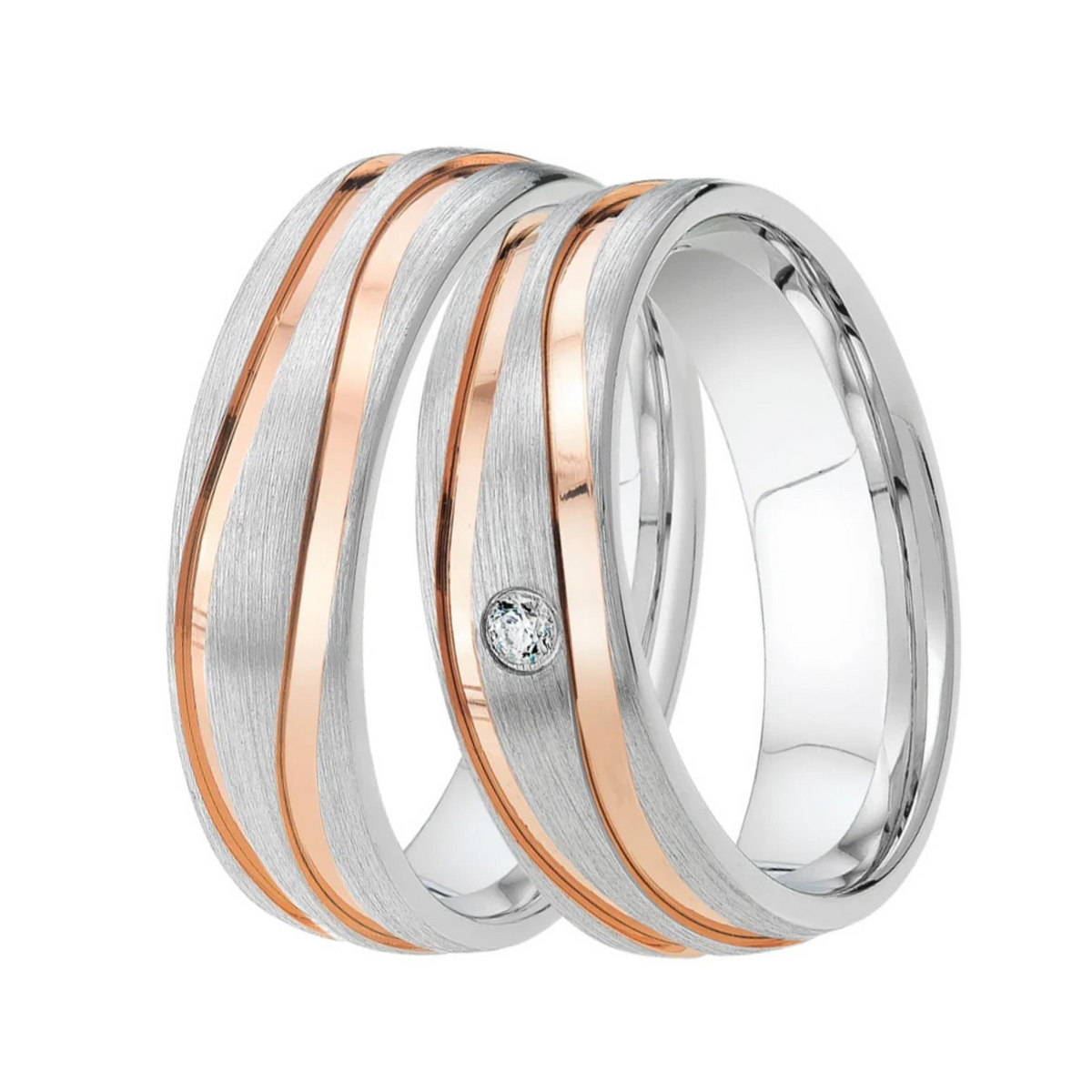 DOOSTI Partnerring / Trauring - TWO WAYS BICOLOR