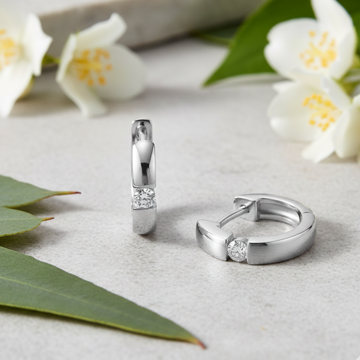DOOSTI Damen Creolen 925/Silber - Unique