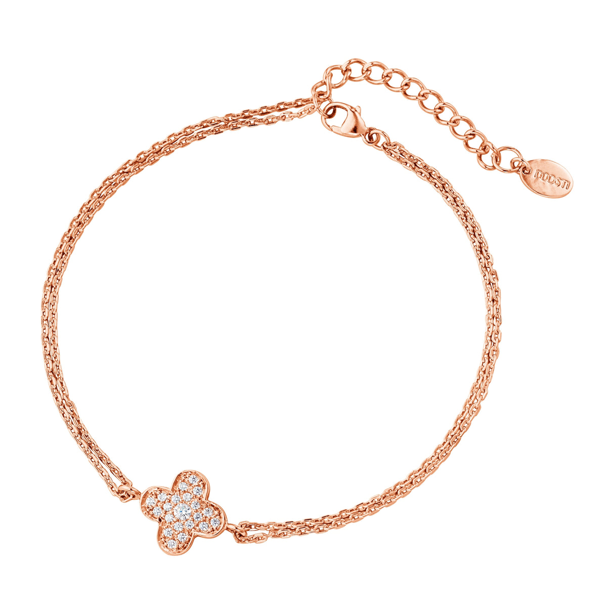 DOOSTI Zartes Armband 925 Silber Rosegold vergoldet
