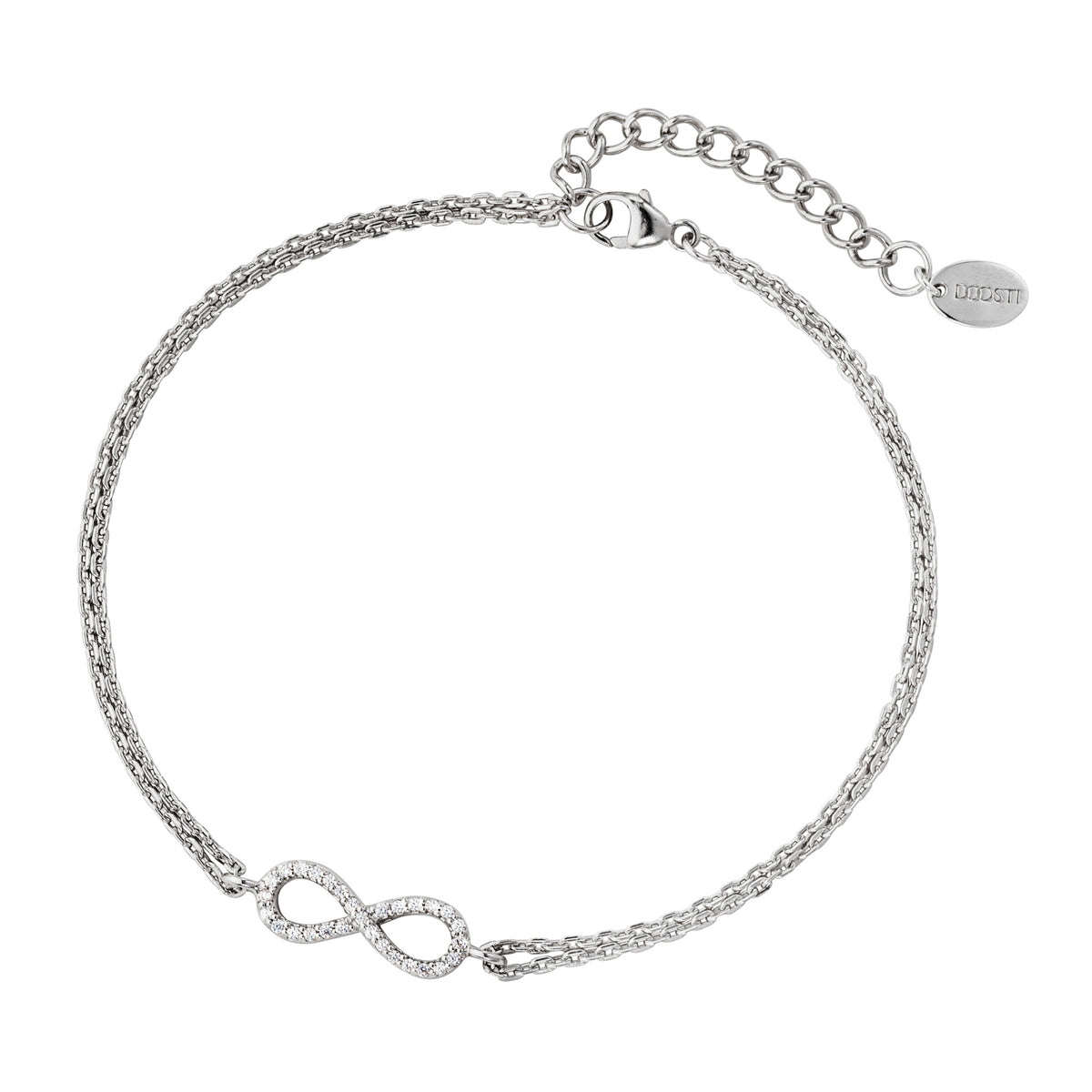 DOOSTI Damen Armband 925/Silber - Unendlichkeit Zwei