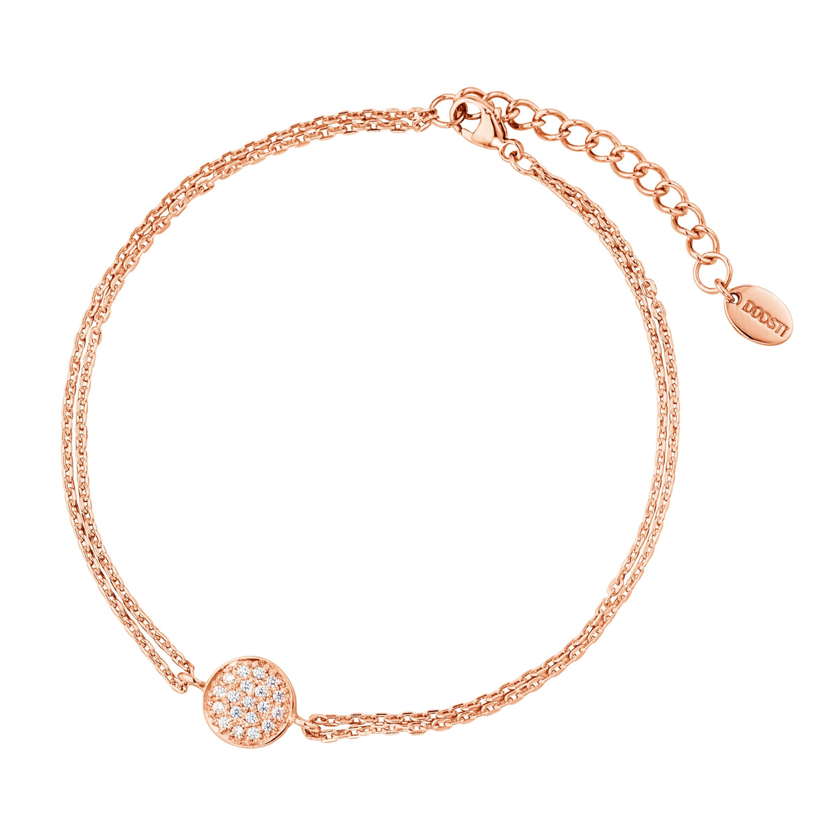 DOOSTI Zartes Armband 925 Silber Rosegold vergoldet