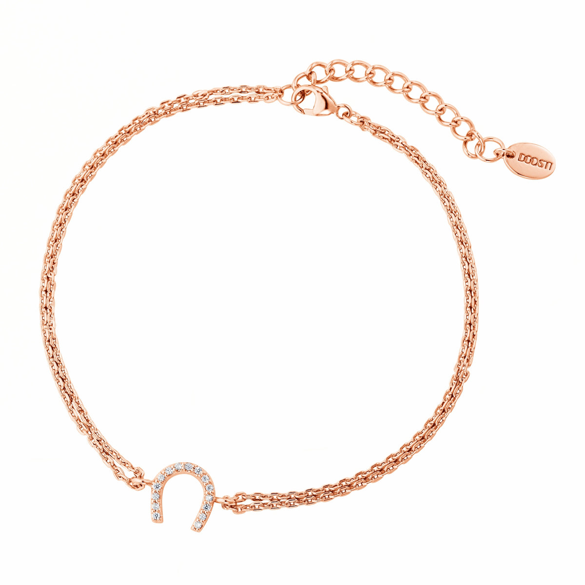 DOOSTI Zartes Armband Hufeisen 925 Silber Rosegold vergoldet