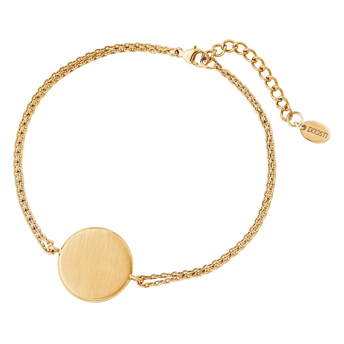 DOOSTI Damen Armband 925/Silber - Runde Platte (inkl. Gratis Gravur)