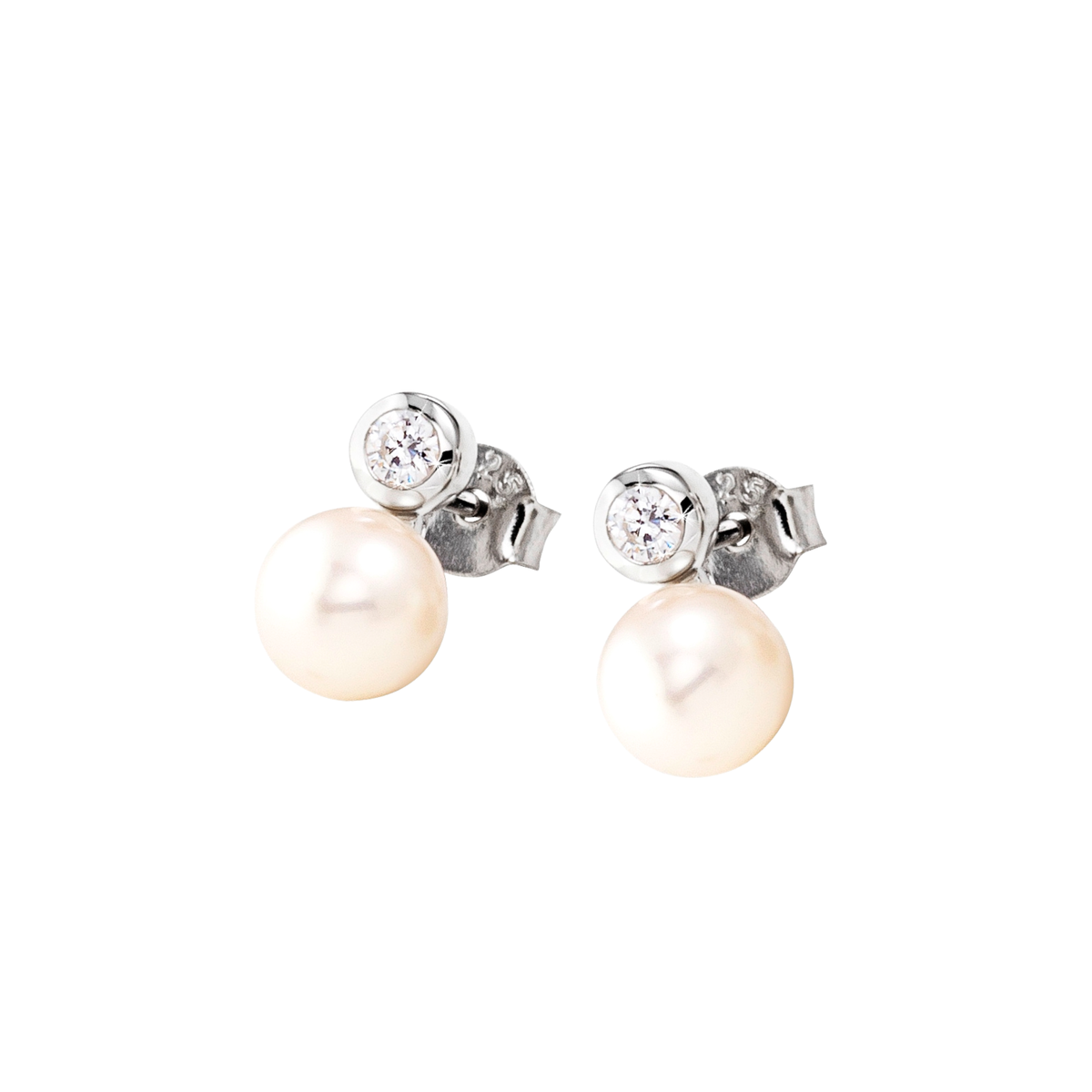 DOOSTI Damen Ohrstecker 925/Silber - Perle
