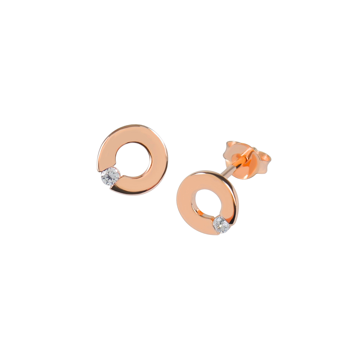 DOOSTI Damen Ohrstecker 925/Silber - Kreisglanz