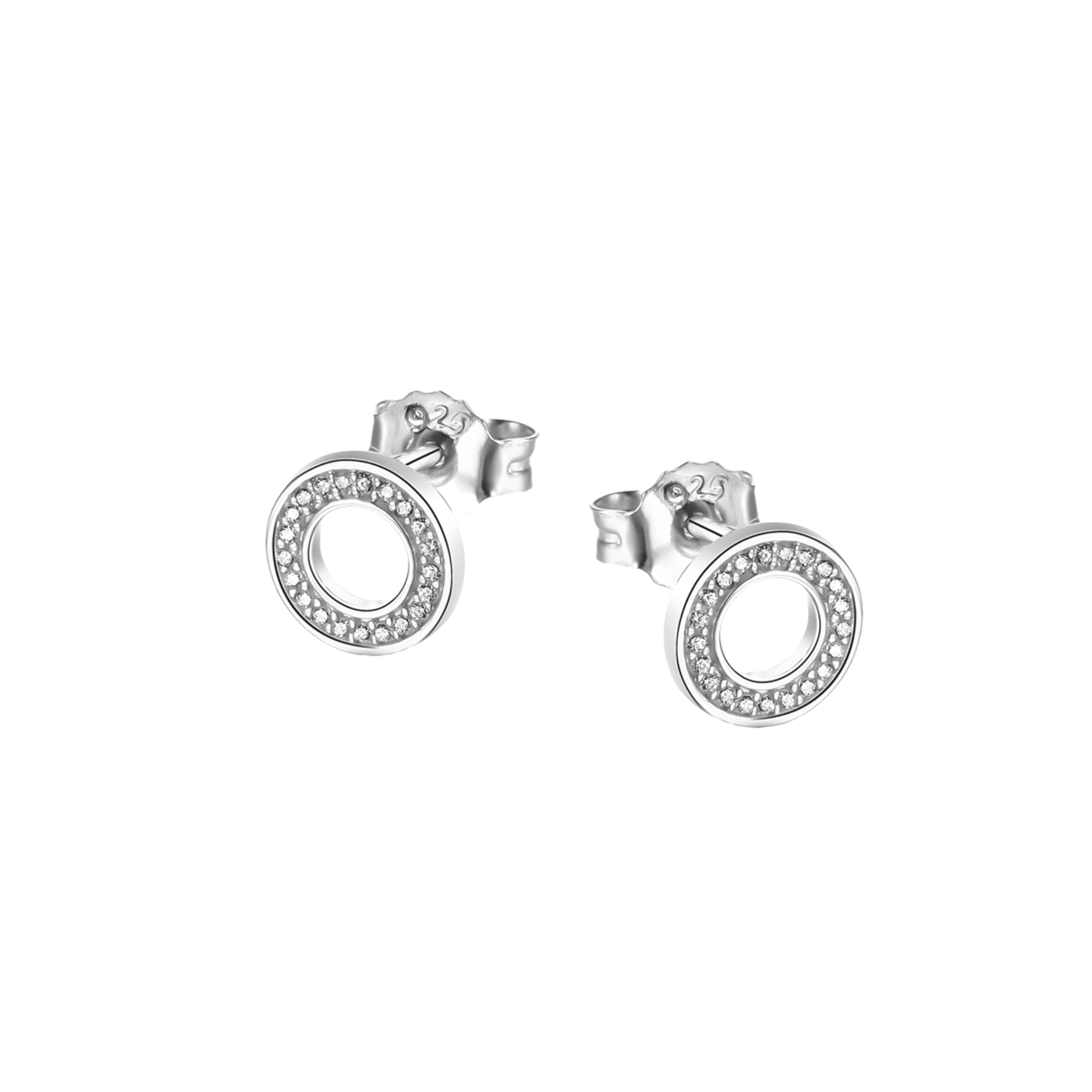DOOSTI Damen Ohrstecker 925/Silber - Kreislinie