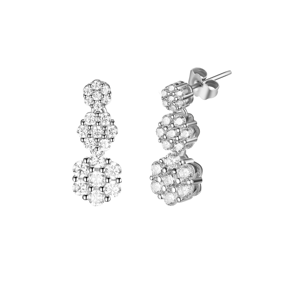 DOOSTI Damen Ohrstecker 925/Silber - Blütenlicht