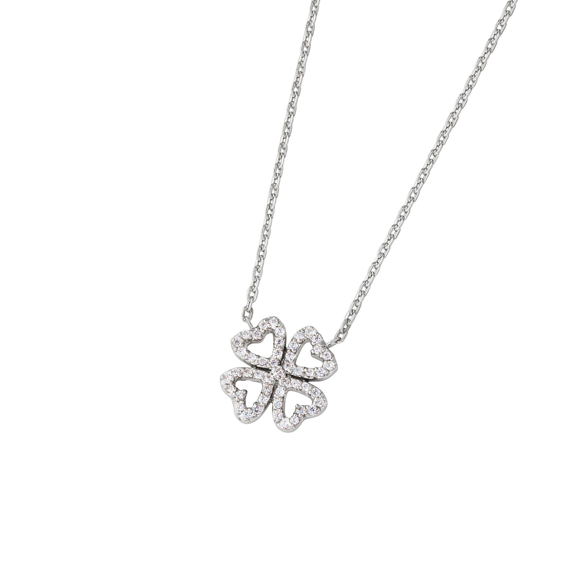 DOOSTI Damen Collier 925/Silber - Kleeblatt