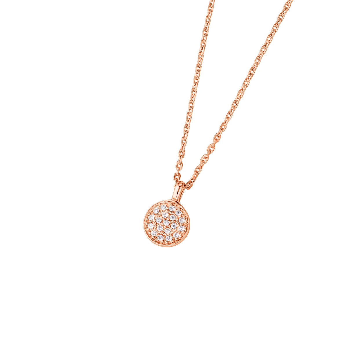 DOOSTI Zarte Halskette 925 Silber Rosegold vergoldet