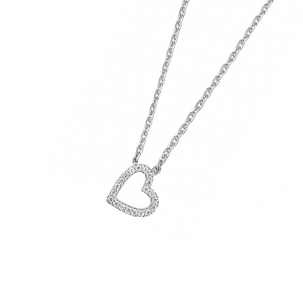 DOOSTI Damen Collier 925/Silber - Herzlinie