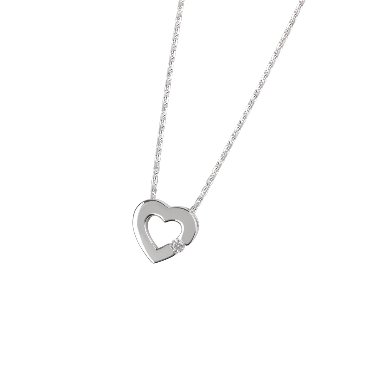 DOOSTI Damen Collier 925/Silber - Herzglanz