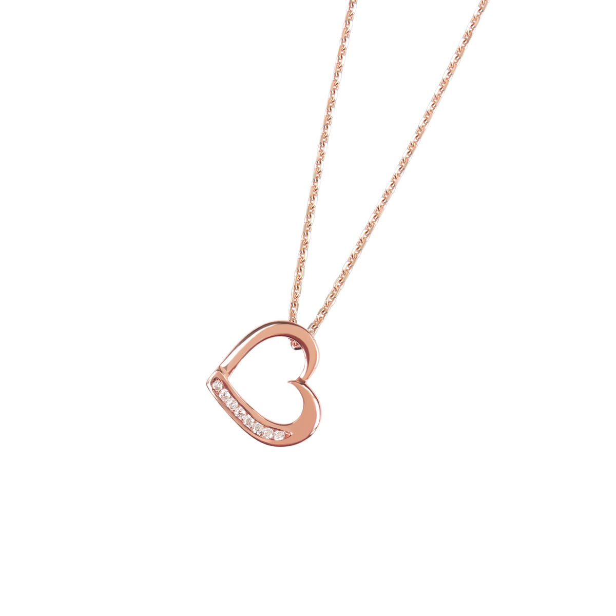 DOOSTI Damen Collier 925/Silber - Herzlinie Drei