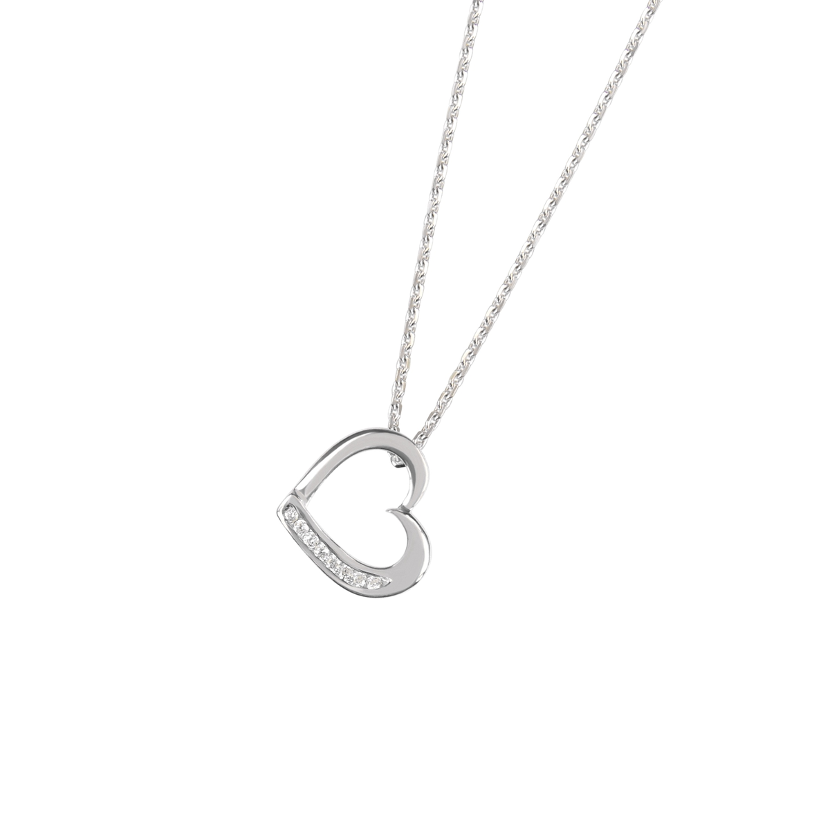 DOOSTI Damen Collier 925/Silber - Herzlinie Drei