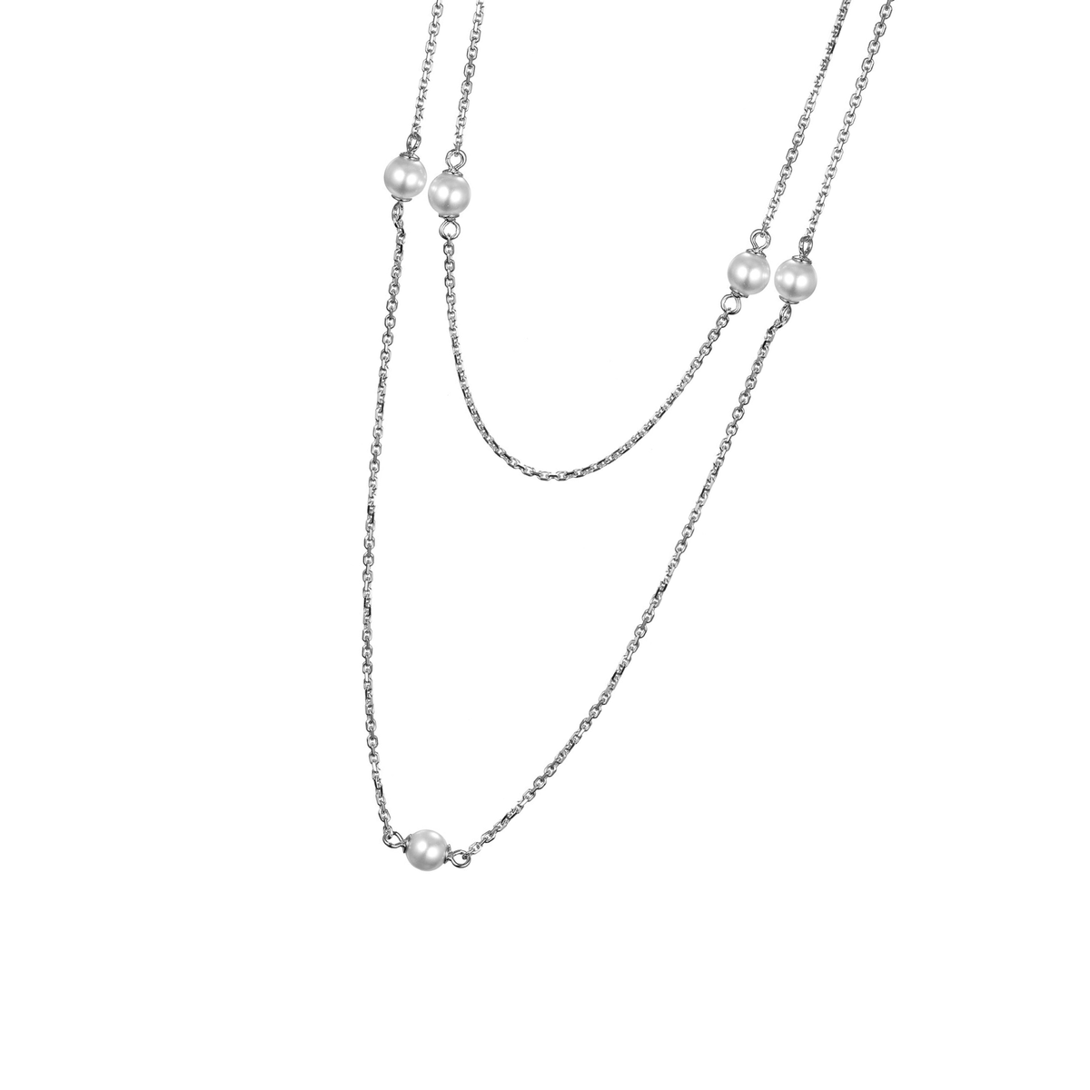 DOOSTI Damen Collier 925/Silber - Zehn Perlen
