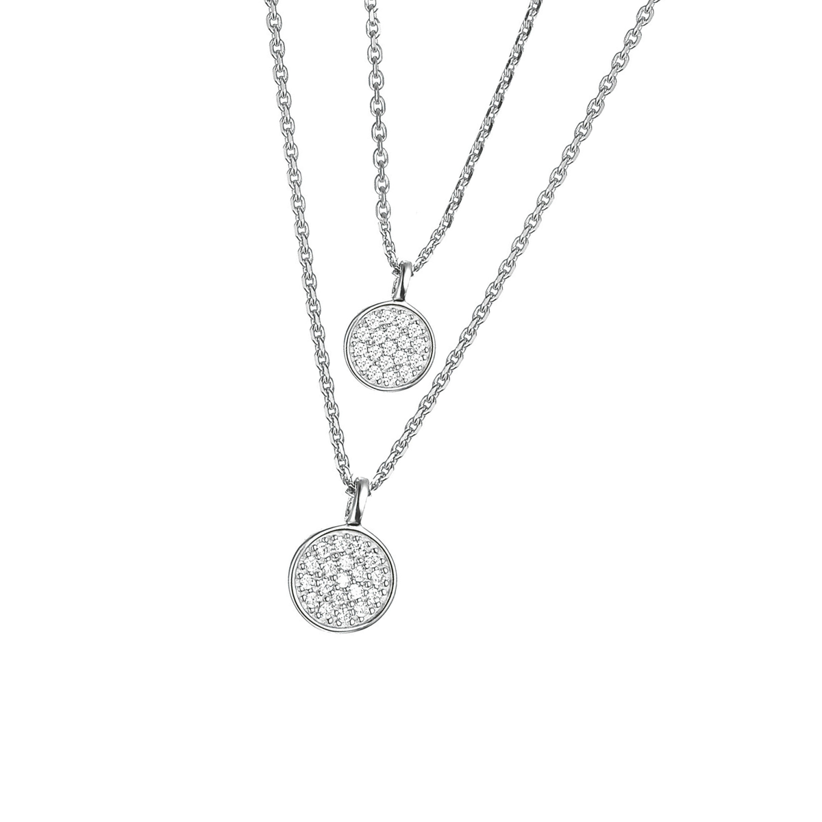 DOOSTI Damen Collier 925/Silber - Zwei Runde