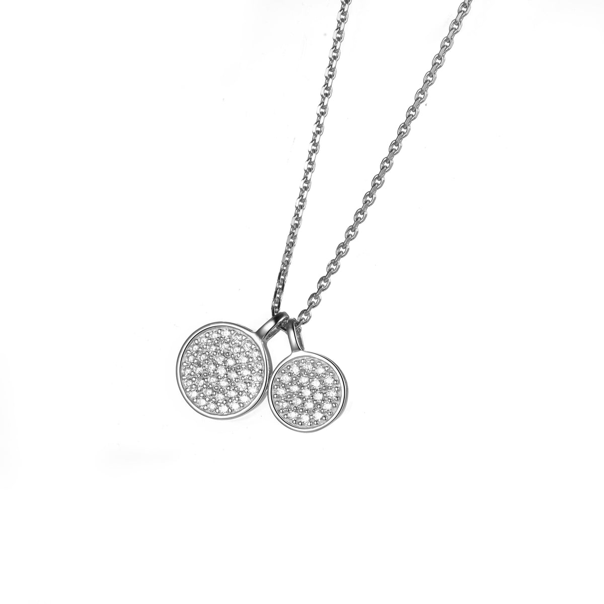 DOOSTI Damen Collier 925/Silber - Zwei Runde