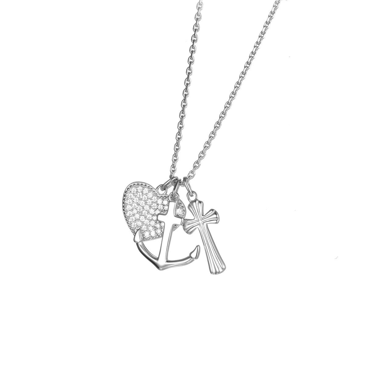 DOOSTI Damen Collier 925/Silber - Glaube, Liebe, Hoffnung