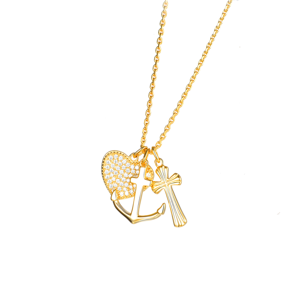 DOOSTI Damen Collier 925/Silber - Glaube, Liebe, Hoffnung