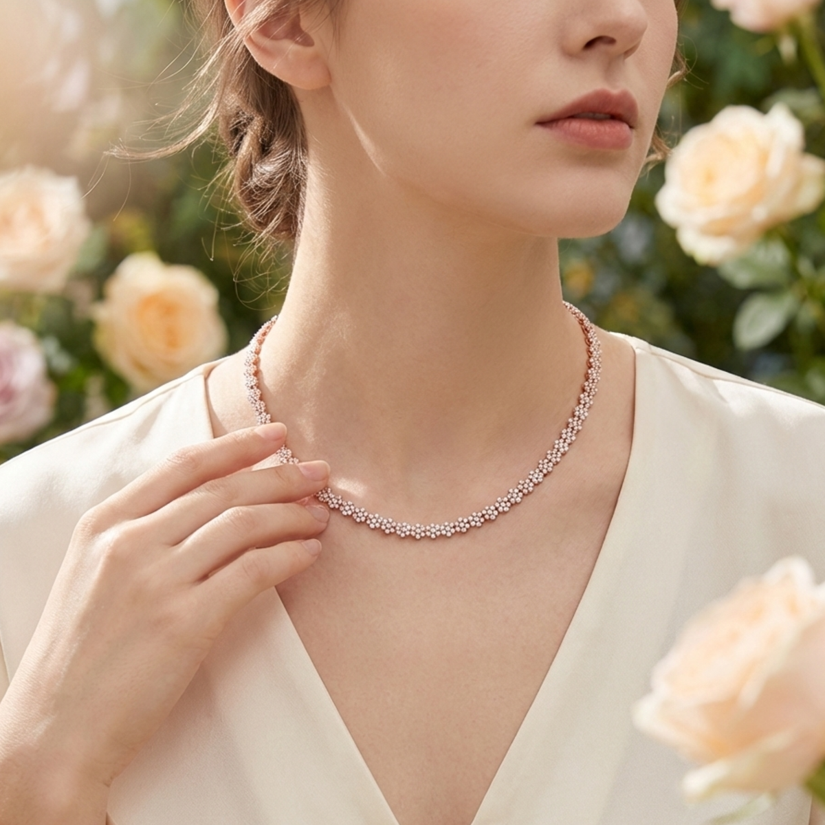 DOOSTI Damen Collier 925/Silber - Lichtkranz