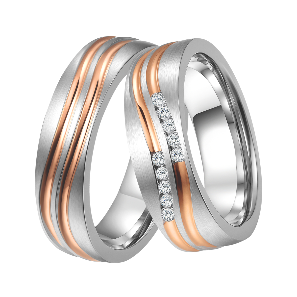 DOOSTI Partnerring / Trauring - DUOLINE ROSE