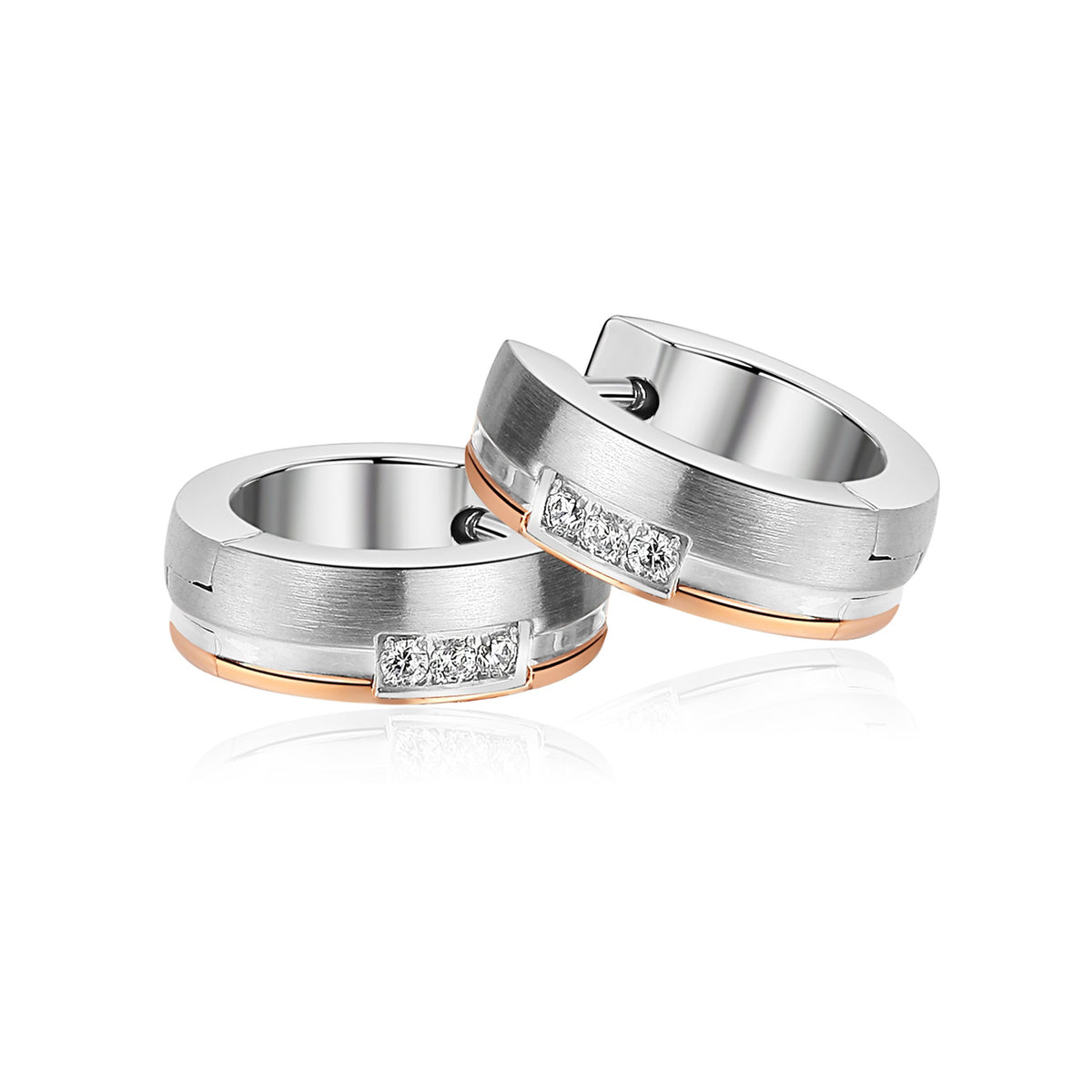 ANGEBOT Partnerringe DAINTY Bicolor + Gratis Creolen