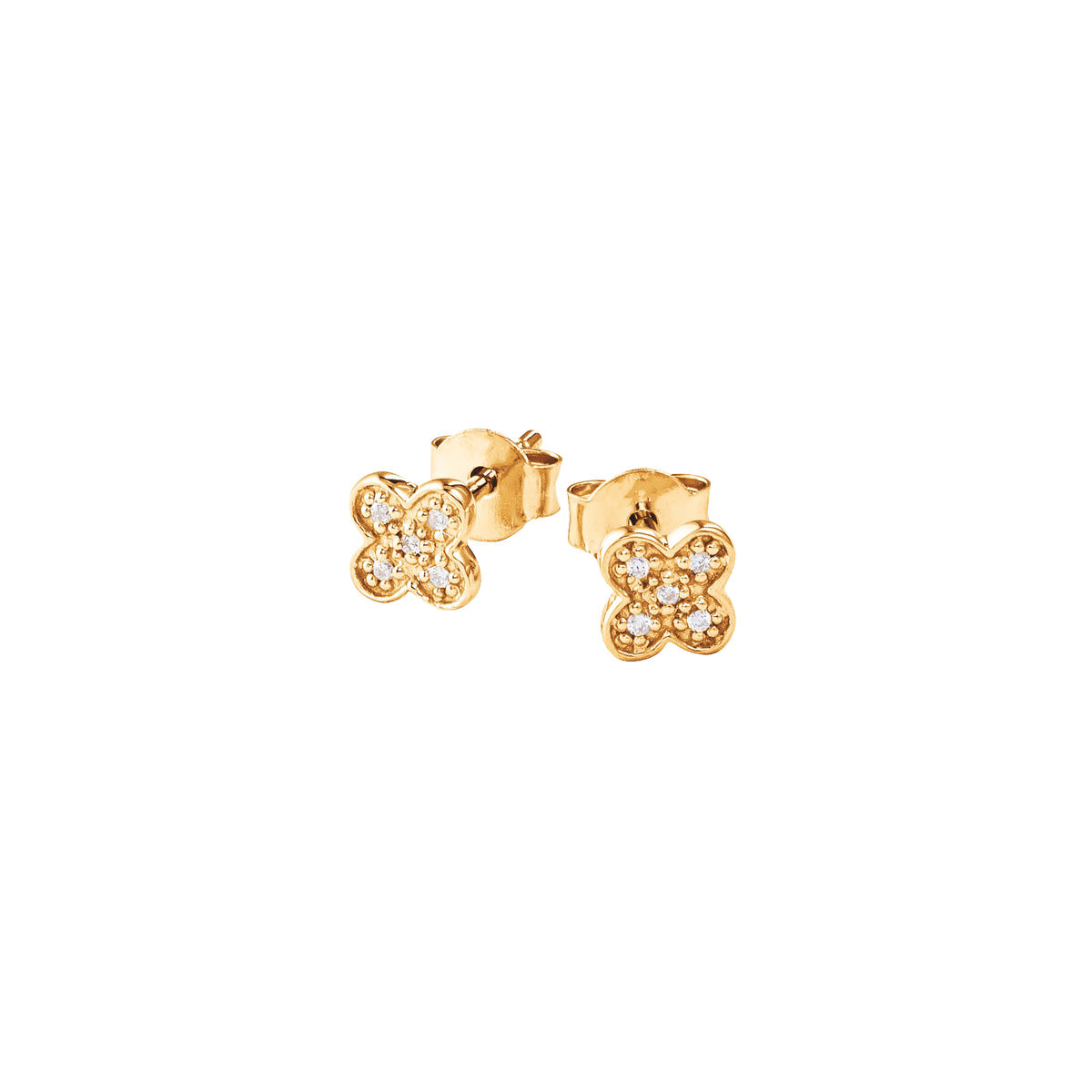 DOOSTI Damen Ohrstecker 333/- Gelbgold - Glück
