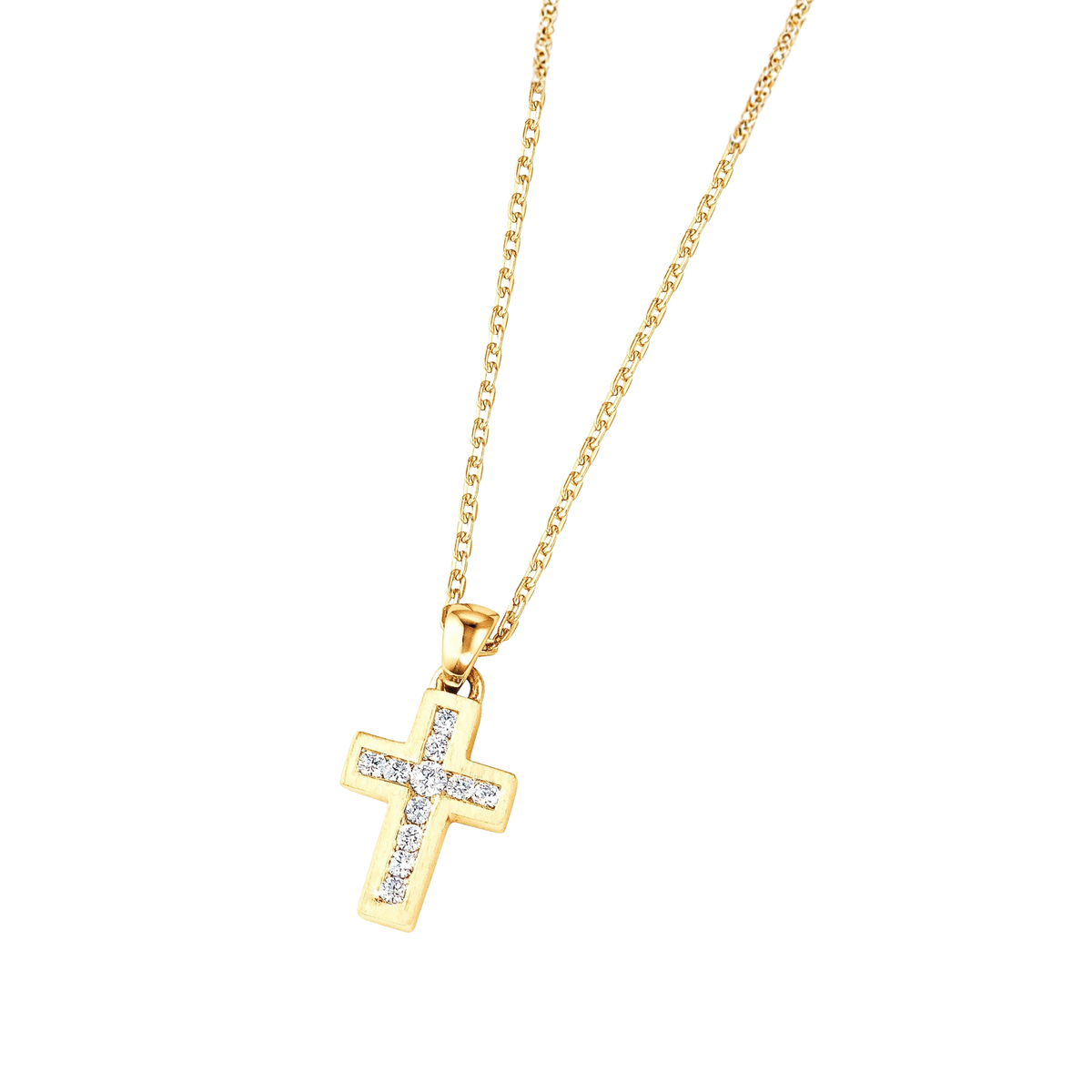 DOOSTI Damen Collier 333/- Gelbgold - Kreuz