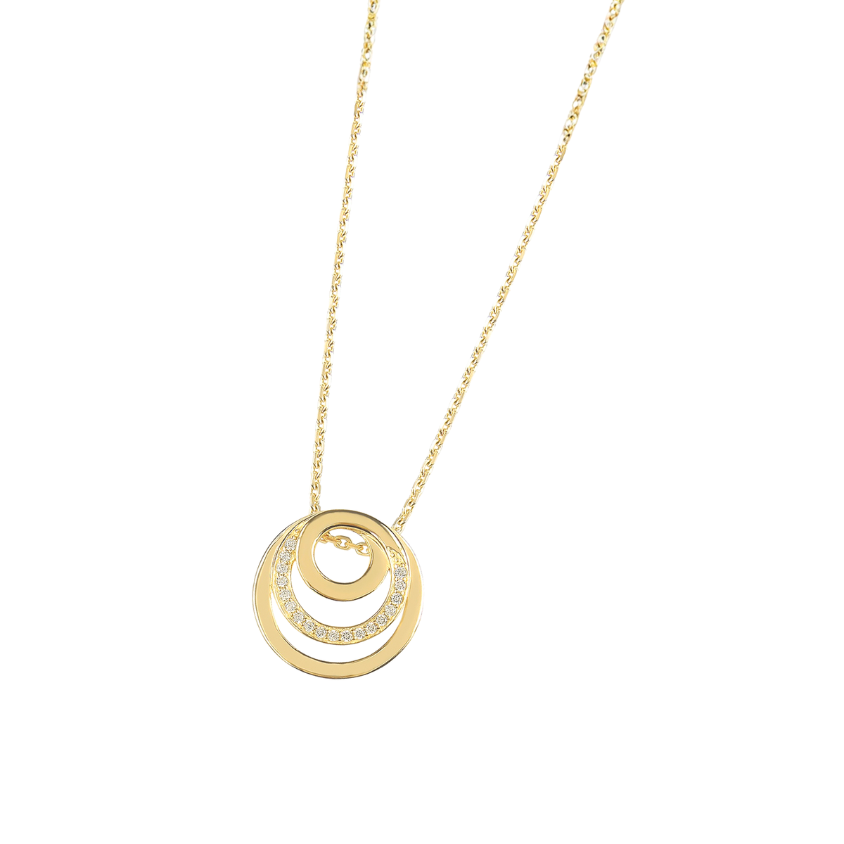 DOOSTI Damen Collier 333/- Gelbgold - Dreikreis