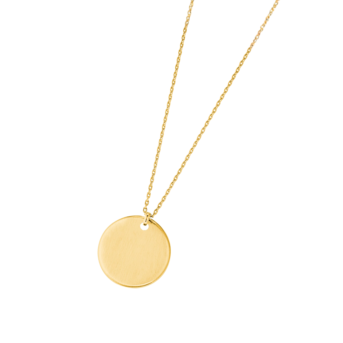 DOOSTI Damen Collier 333/- Gelbgold - Runde Platte (inkl. Gratis Gravur)