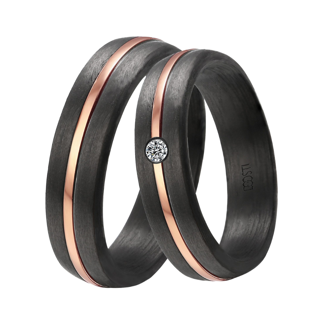 DOOSTI Partnerring / Trauring - ELEGANT Carbon