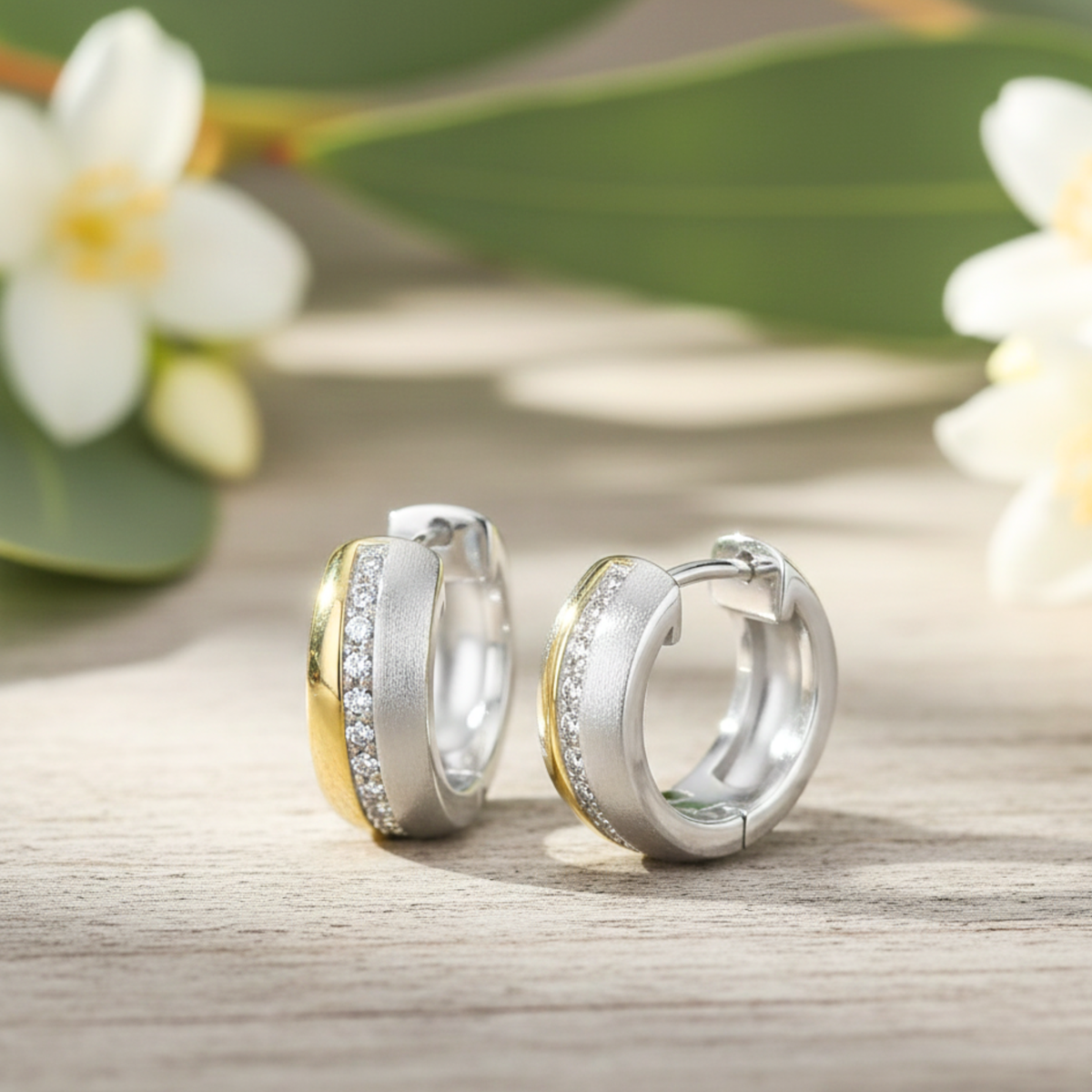 DOOSTI Damen Creolen 925/Silber - Eternal Yellow
