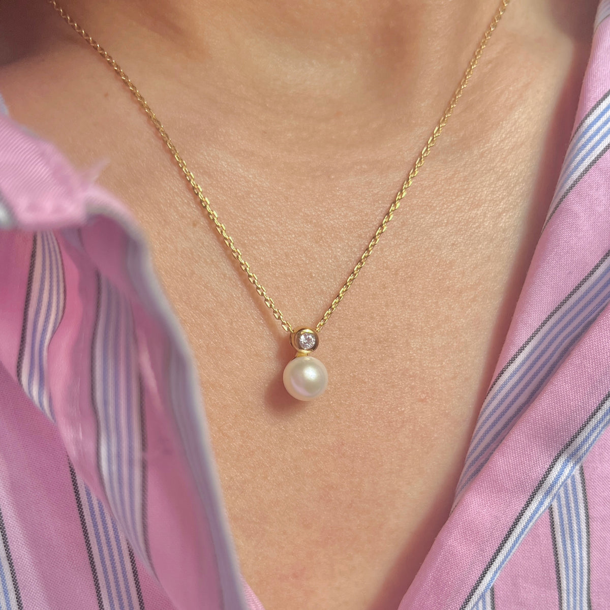 DOOSTI Damen Collier 925/Silber - Perle