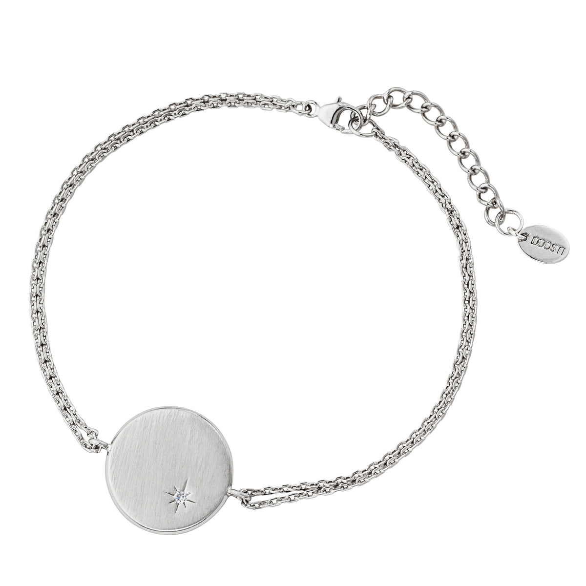 DOOSTI Damen Armband 925/Silber - Fixstern Platte (inkl. Gratis Gravur)