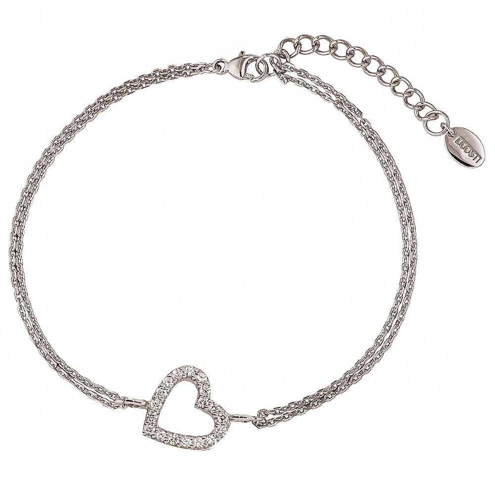 DOOSTI Damen Armband 925/Silber - Herzlinie