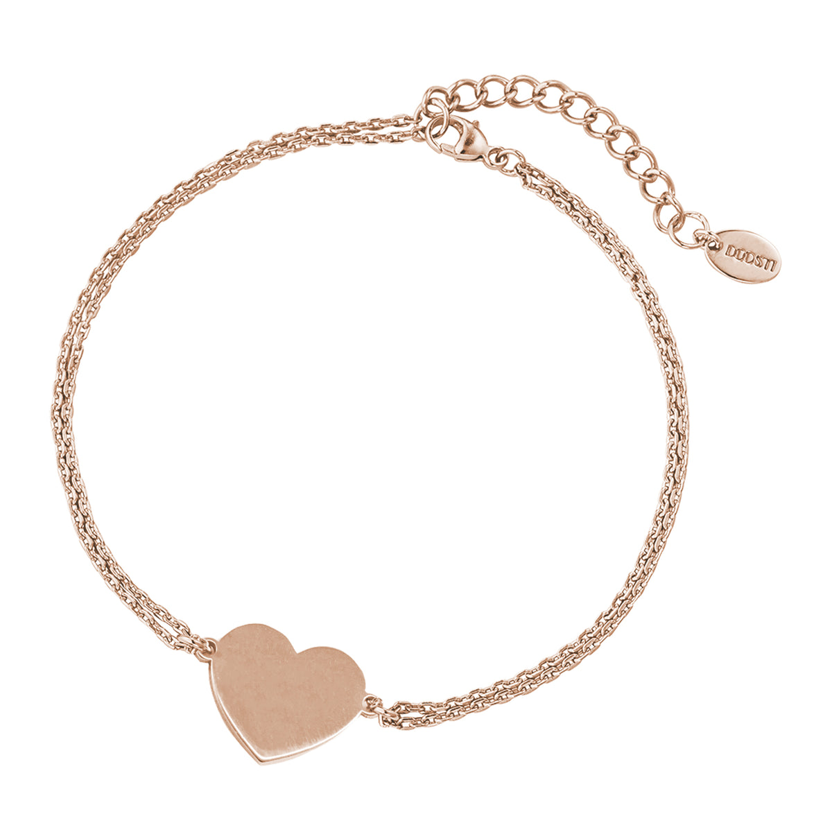 DOOSTI Damen Armband 925/Silber - Herz Platte (inkl. Gratis Gravur)
