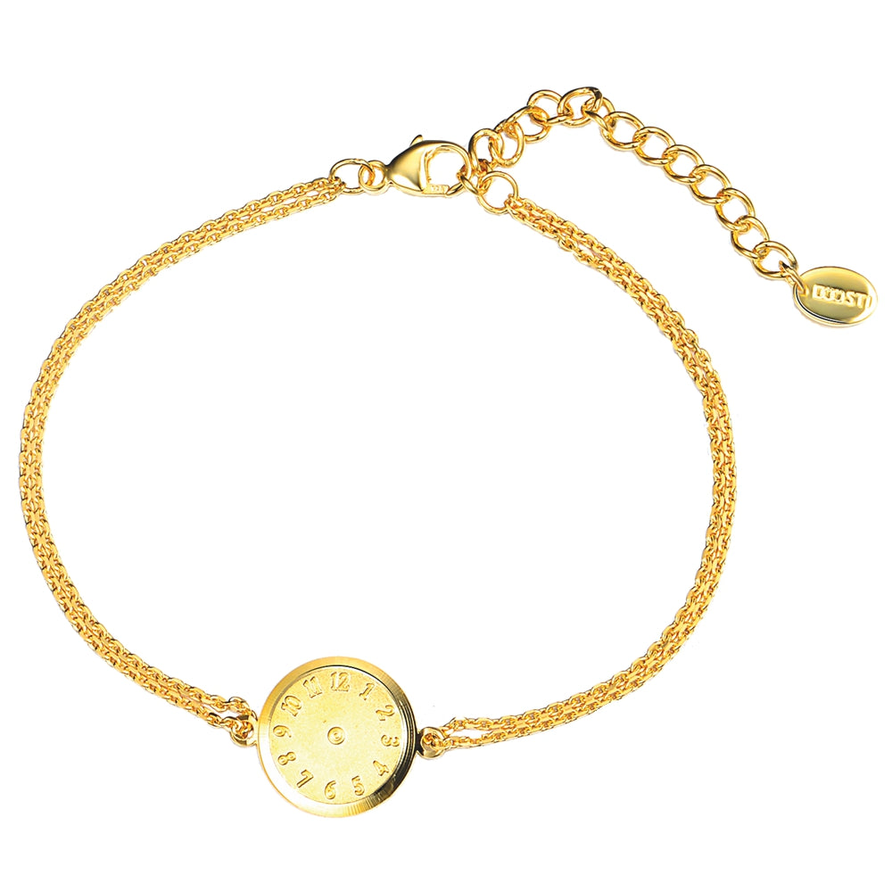 DOOSTI Damen Armband 925/Silber - Geburtsuhr (inkl. Gratis Gravur)