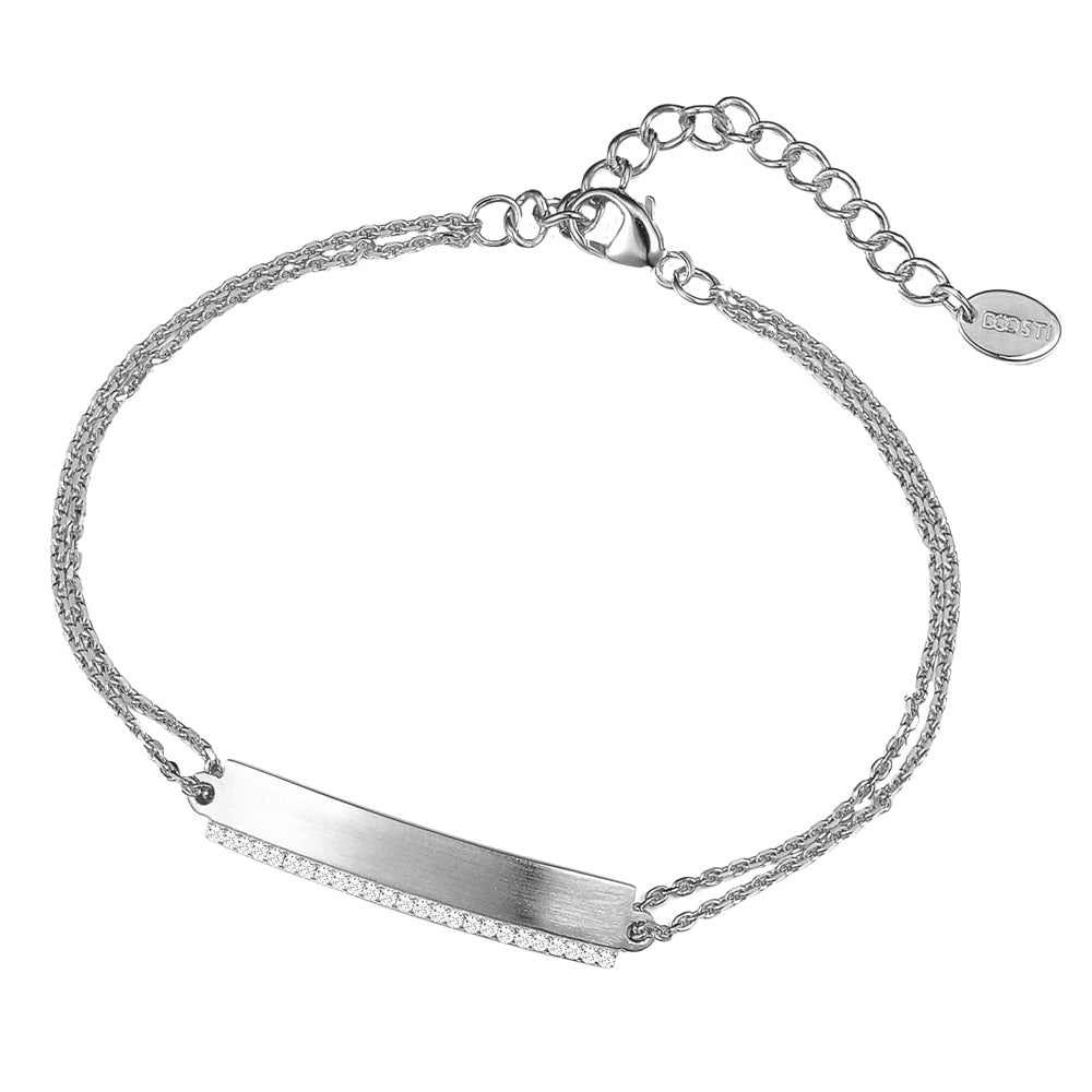 DOOSTI Damen Armband 925/Silber - Ident (inkl. Gratis Gravur)