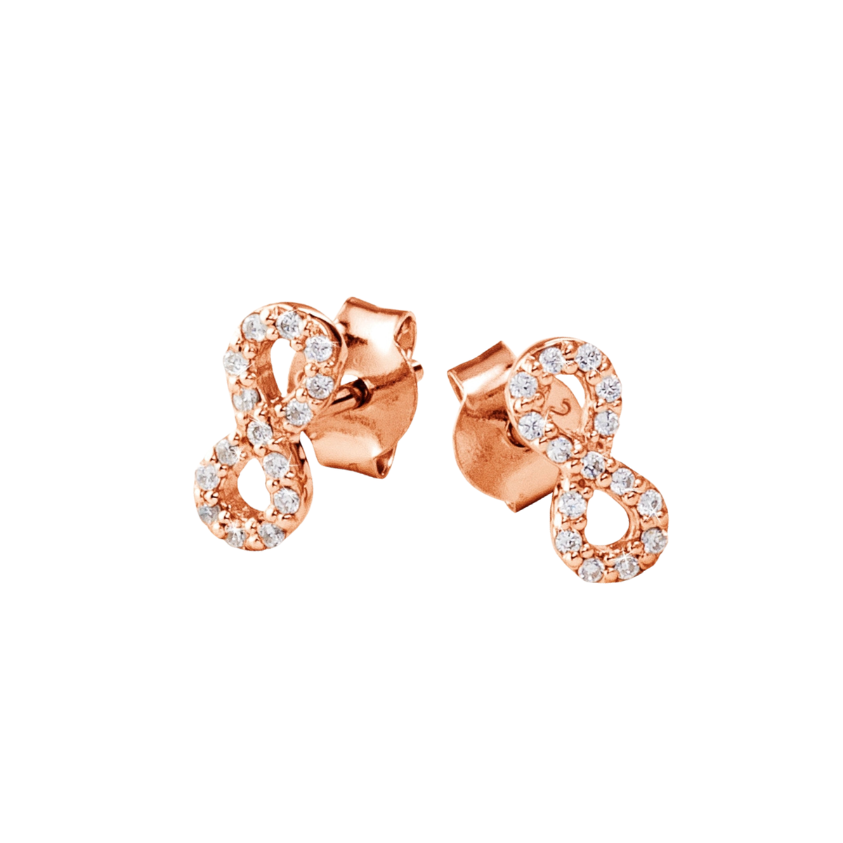 DOOSTI Damen Ohrstecker 925/Silber - Unendlichkeit Zwei
