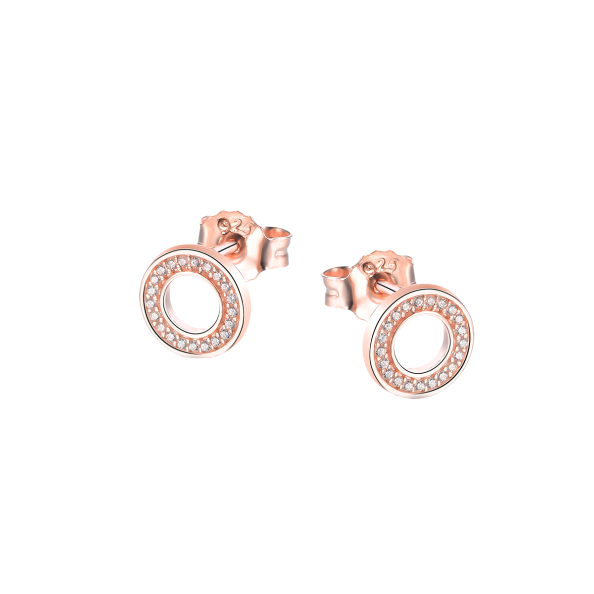 DOOSTI Damen Ohrstecker 925/Silber - Kreislinie