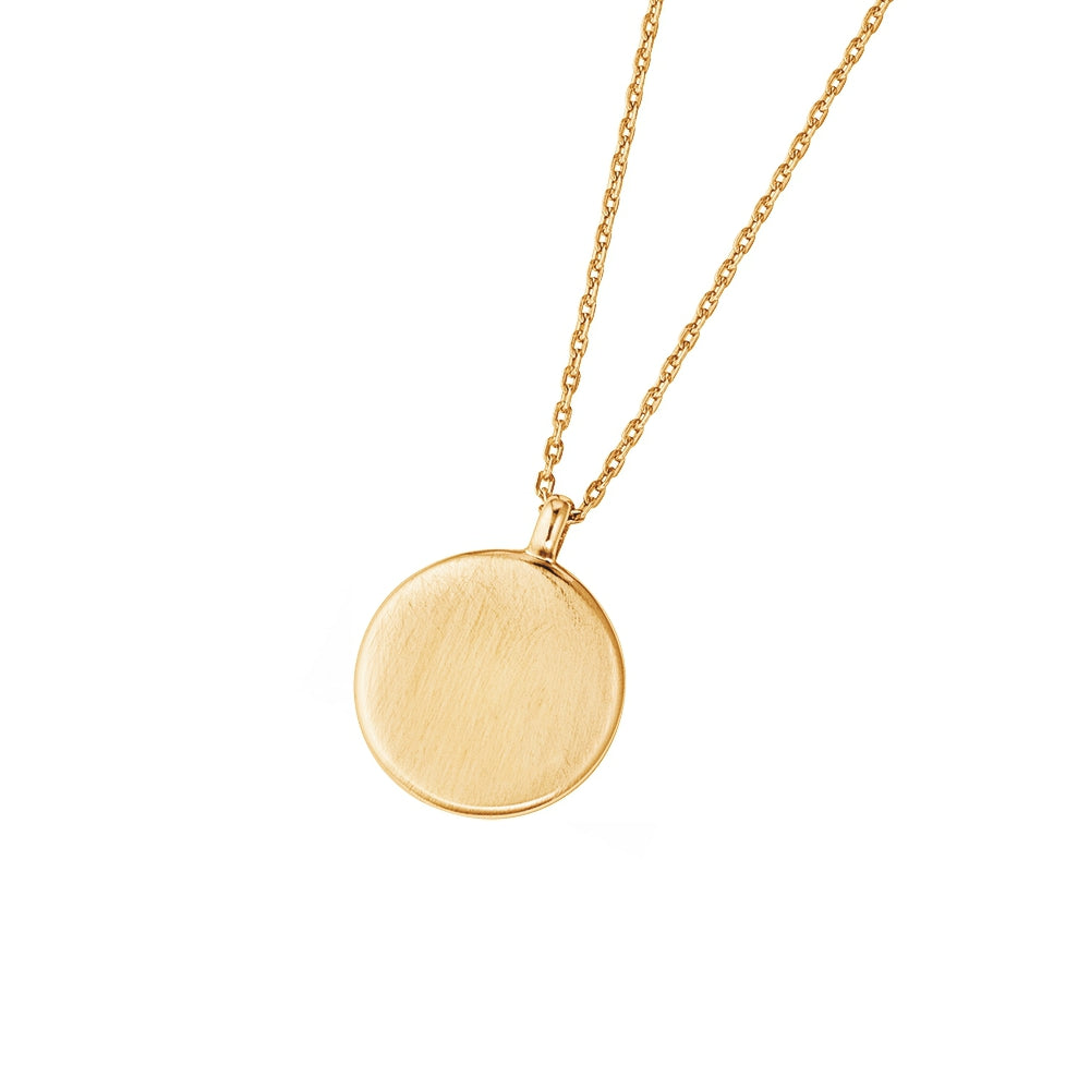 DOOSTI Damen Collier 925/Silber - Runde Platte (inkl. Gratis Gravur)