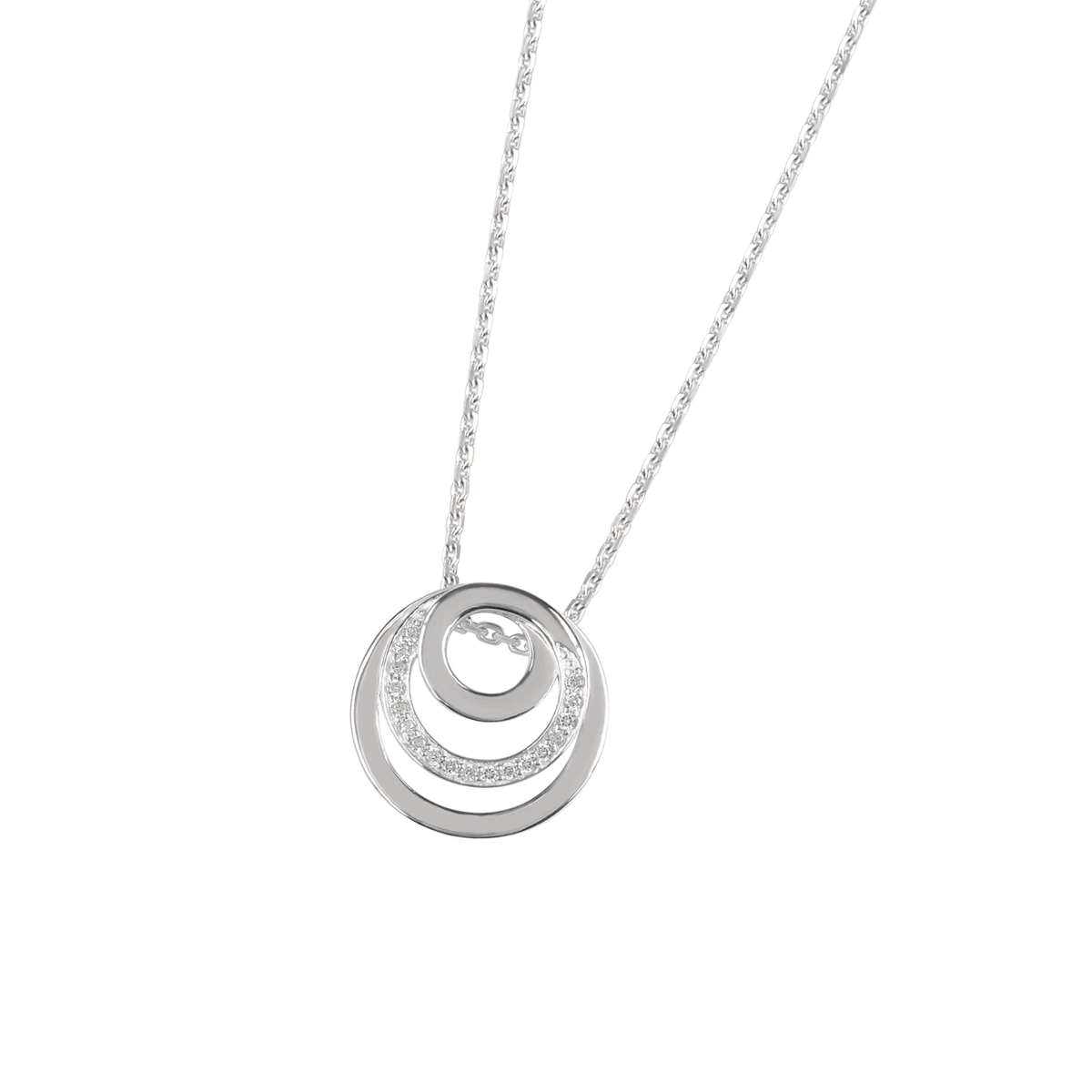 DOOSTI Damen Collier 925/Silber - Dreikreis