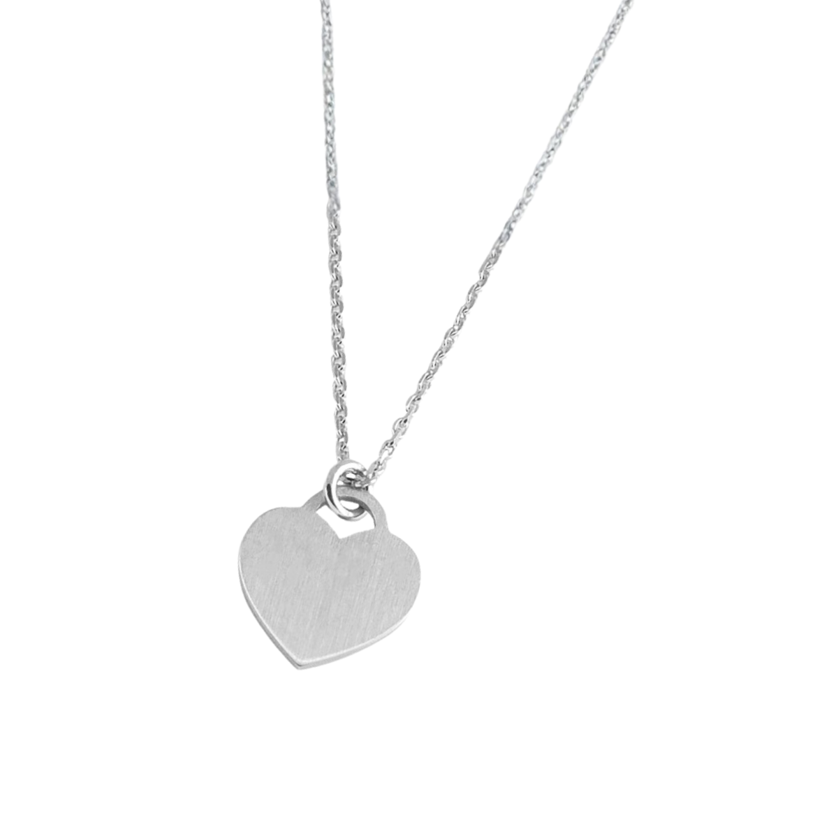 DOOSTI Damen Collier 925/Silber - Herz Platte (inkl. Gratis Gravur)