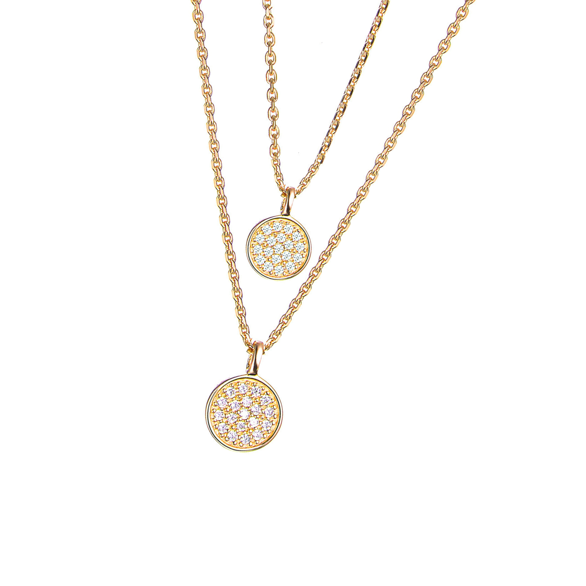 DOOSTI Damen Collier 925/Silber - Zwei Runde