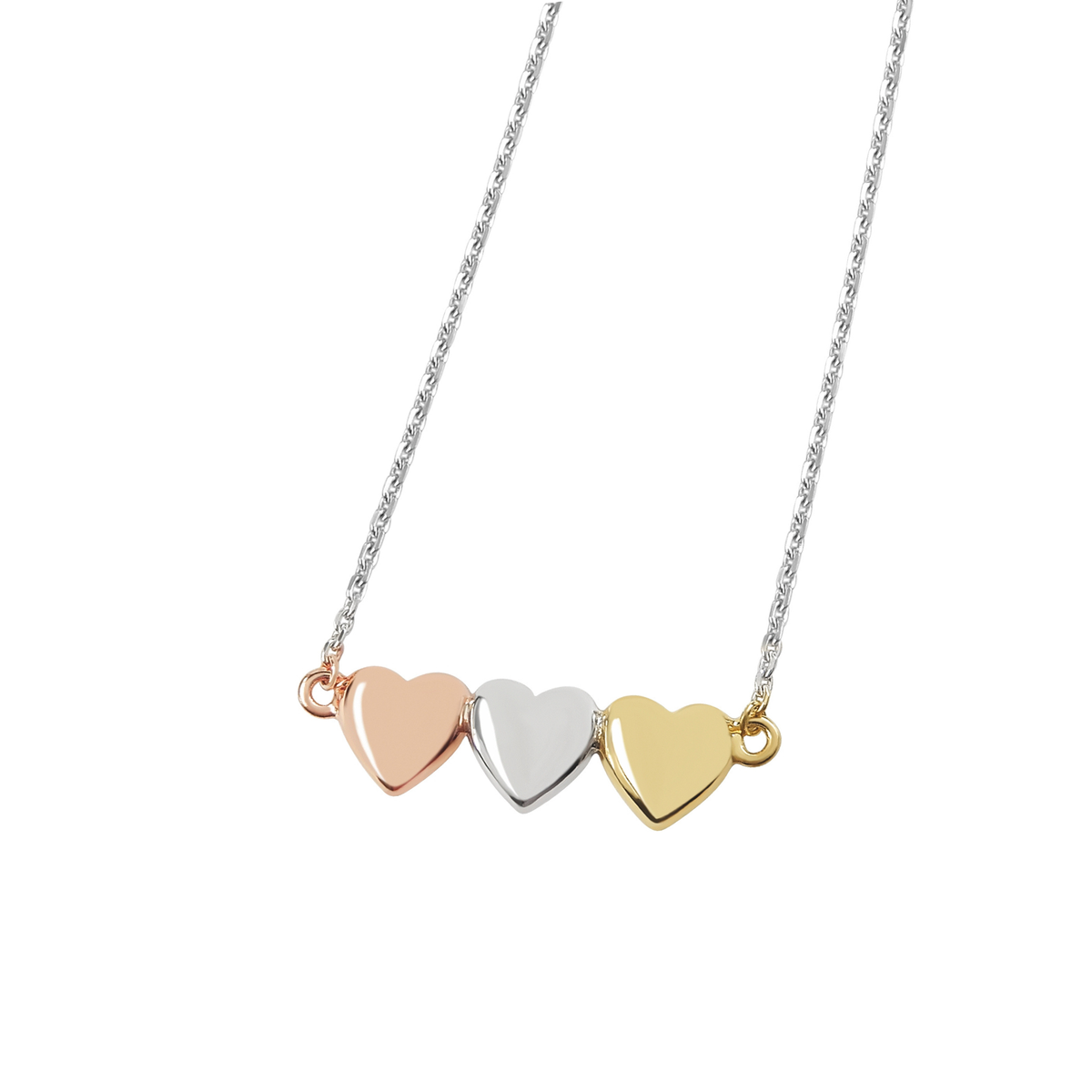 DOOSTI Damen Collier 925/Silber - Herztrio