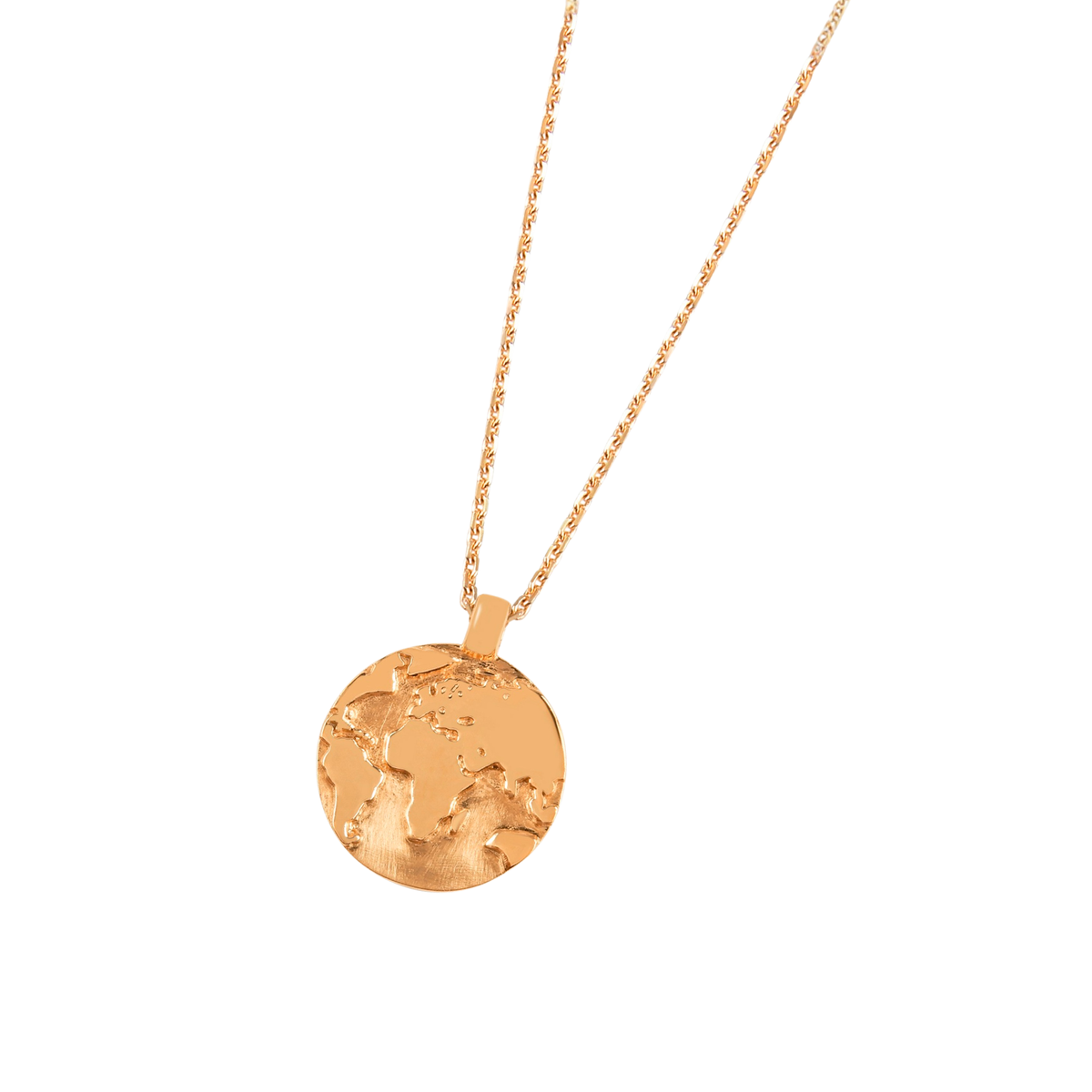DOOSTI Damen Collier 925/Silber - Welt, Erde (inkl. Gratis Gravur)